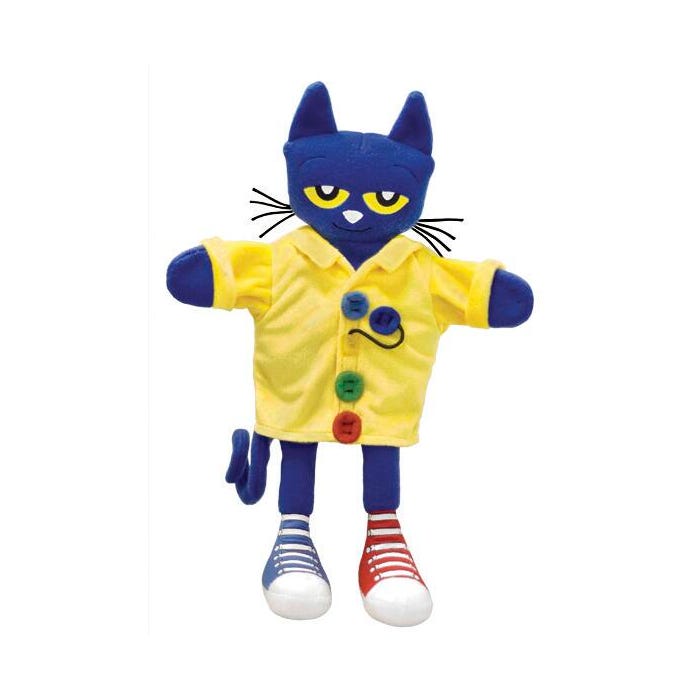 MerryMakers Pete the Cat and His Four Groovy Buttons Puppet, 14-1/2 Inches