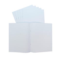 School Smart Bright Blank Books, 8-1/2 x 11 Inches, White, 12 Sheets, Pack of 6 2088948