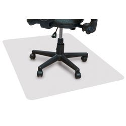Floortex Ecotex Hard Floor Rectangular Chair Mat, Hard Floor, 48 x 60 Inches, 0.10 Inch Thickness, Clear