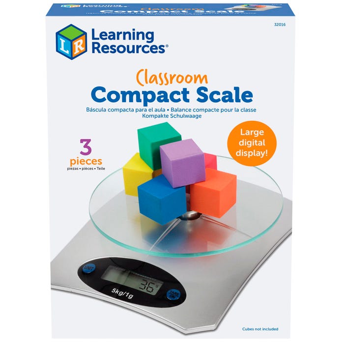 Learning Resources Classroom Compact Scale, 5000 Grams/1.0 Gram