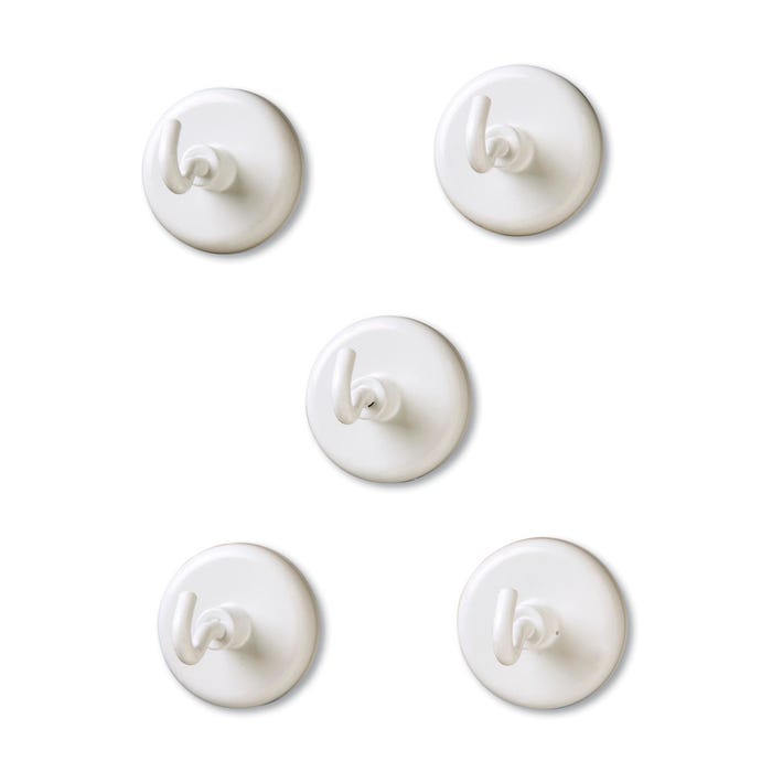 Learning Resources Magnetic Hooks, 1-1/4 Inches, White, Pack of 5