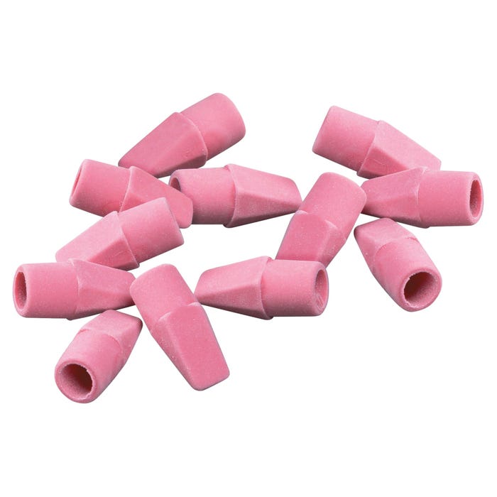 School Smart Eraser Caps, Pack of 12