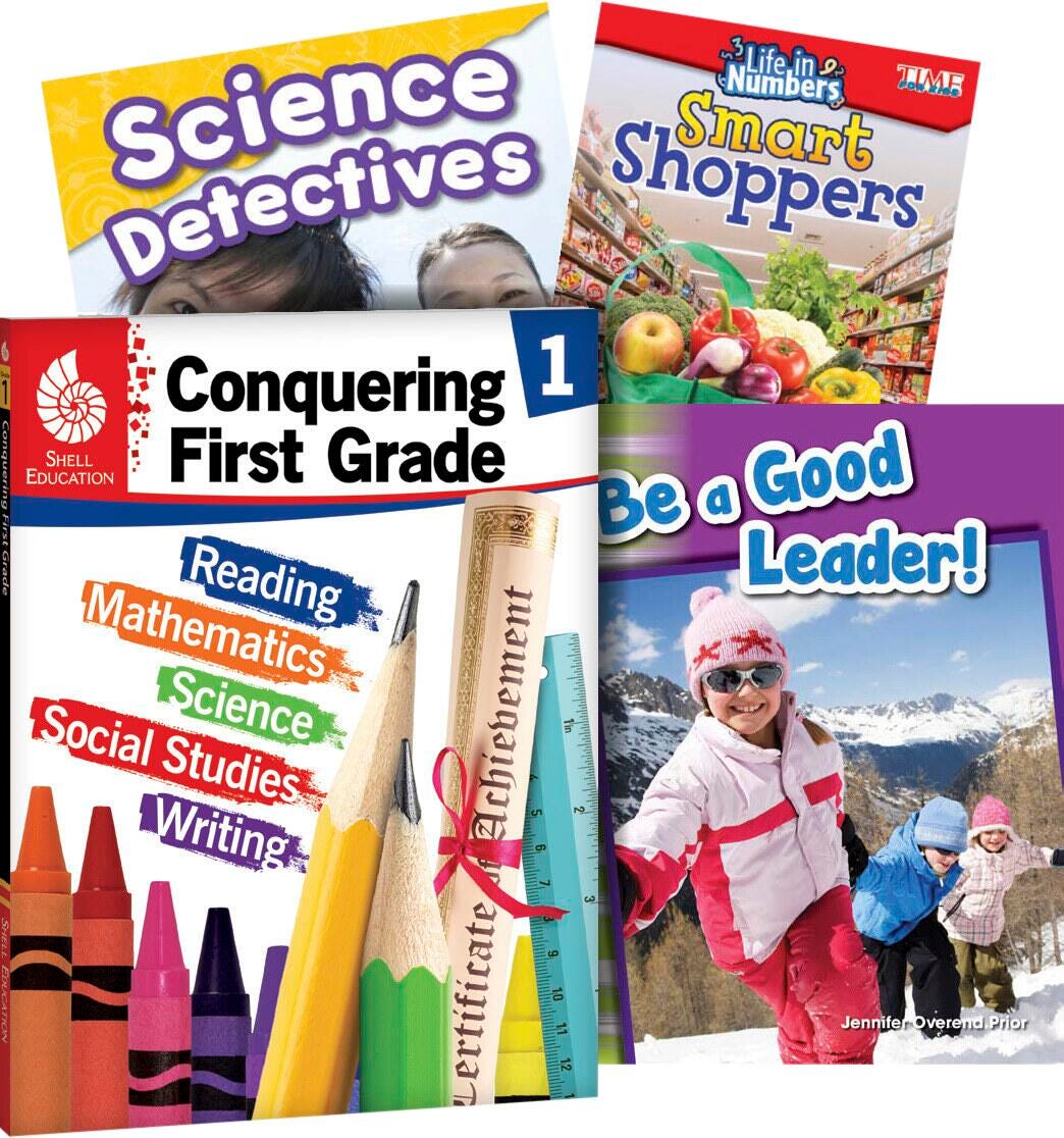 Teacher Created Materials Learn-at-Home: Conquering First Grade, 4-Book Set, Item Number 2092207