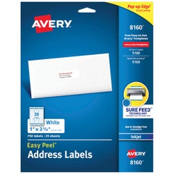 Avery Easy Peel Address Labels, Inkjet, 1 x 2-5/8 Inches, Pack of 750 067678
