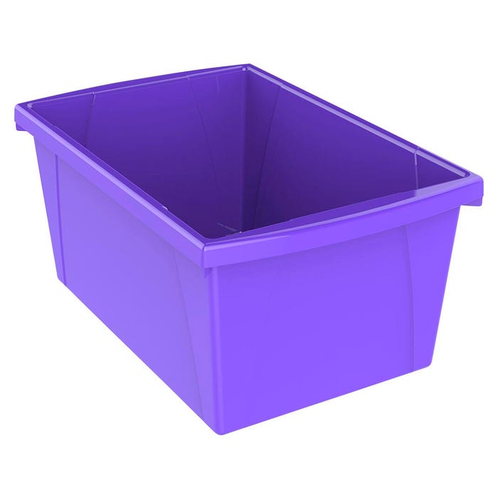 Storex Classroom Storage Bin, 5-1/2 Gallon, Purple