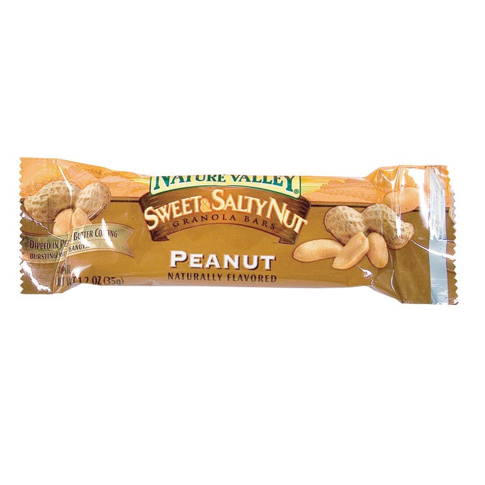 Nature Valley Peanut Butter Sweet and Salty Granola Bar, 1.2 Ounce, Oats, Pack of 16