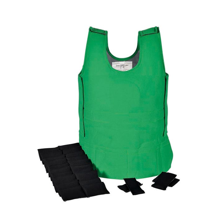 Abilitations Weighted Vest, Green, Medium, 4 Pounds