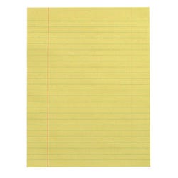 School Smart Newsprint Paper with Red Margin, 8 x 10-1/2 Inches, Yellow, 500 Sheets 085235