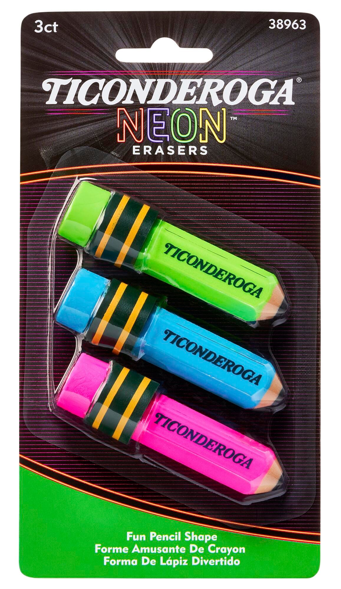 Ticonderoga Pencil Shaped Eraser, Item Number 2044690