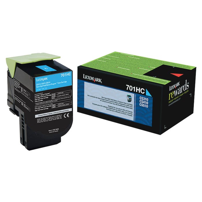 Lexmark Ink Toner Cartridge, 70C1HC0, Cyan