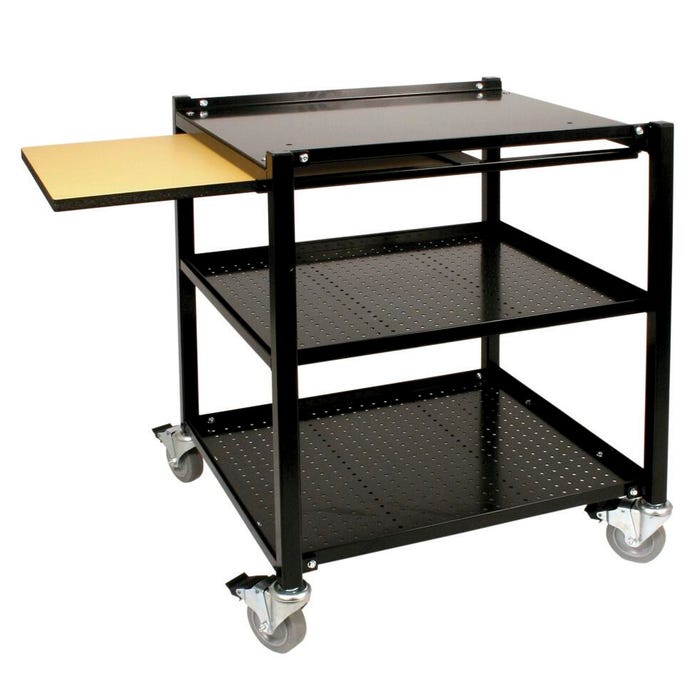 Brent Heavy Duty Smart Cart, Ceramic, Steel, 27 x 24-1/2 x 34 Inches, Black