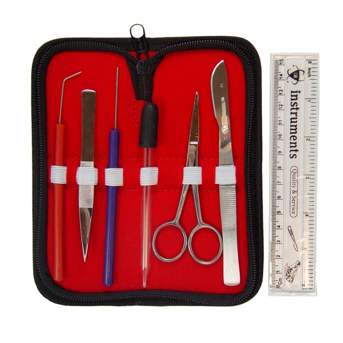 DR Instruments Zippy Dissection Kit with Replaceable Blade Scalpel and Zippered Case