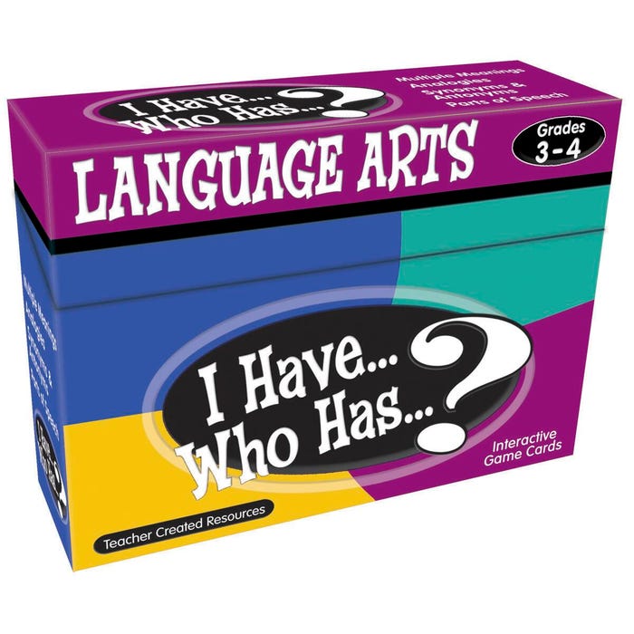 Teacher Created Resources Language Arts Game - I Have... Who Has, Grades 3 to 4