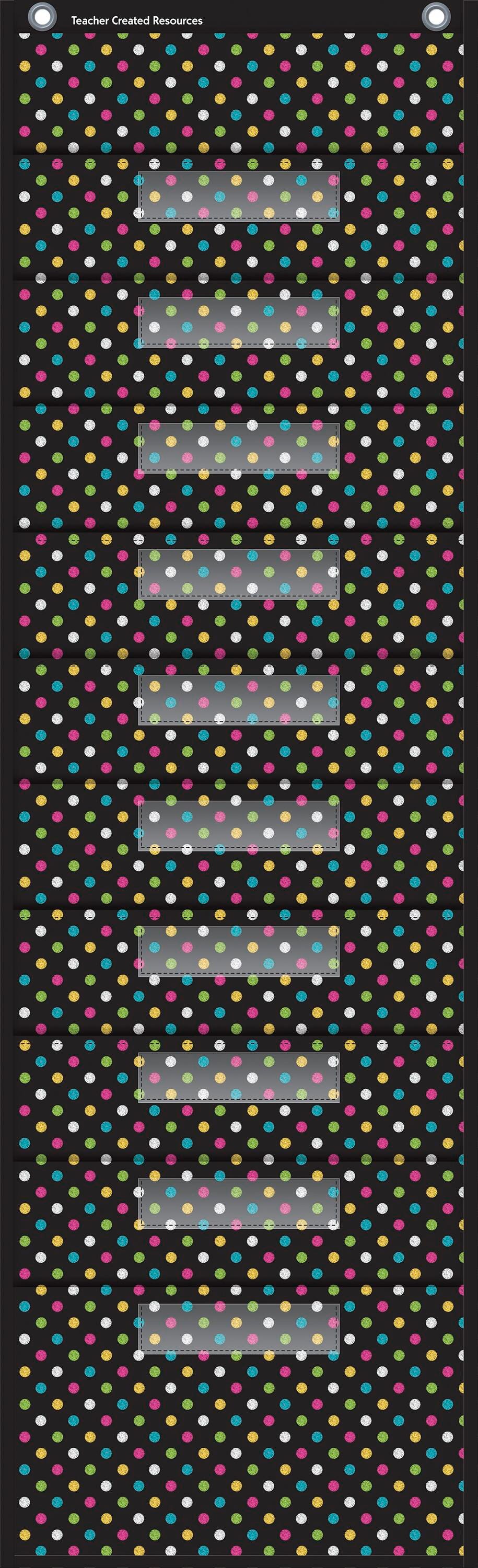 Teacher Created Resources Chalkboard Brights 10 Pocket Chart, 14 x 58 Inches 1570369