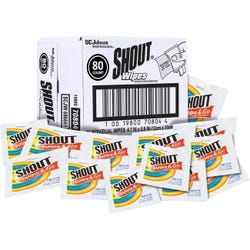Shout Professional Instant Stain Remover Wipes, Individually Wrapped, Case of 80 Wipes