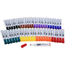 School Smart Dry Erase Markers, Chisel Tip, Low Odor, Assorted Colors, Pack of 48