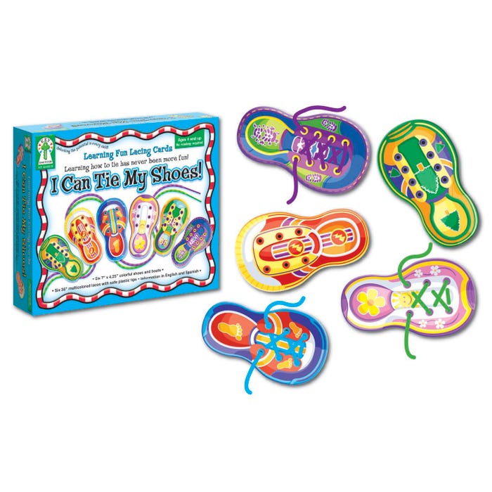 Key Education I Can Tie My Shoes! Learning Fun Lacing Card, Set of 6