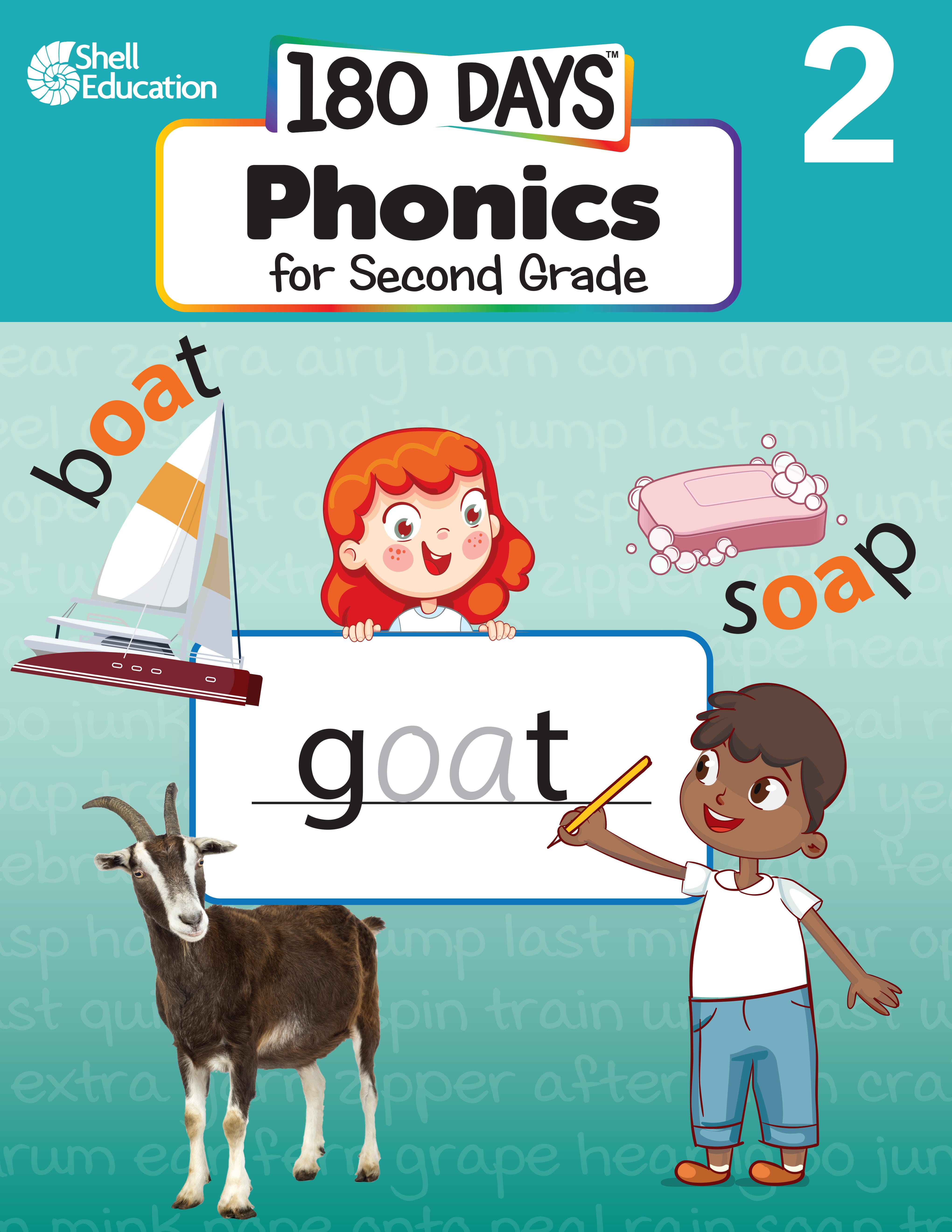 Shell Education 180 Days: Phonics for Second Grade 2161285