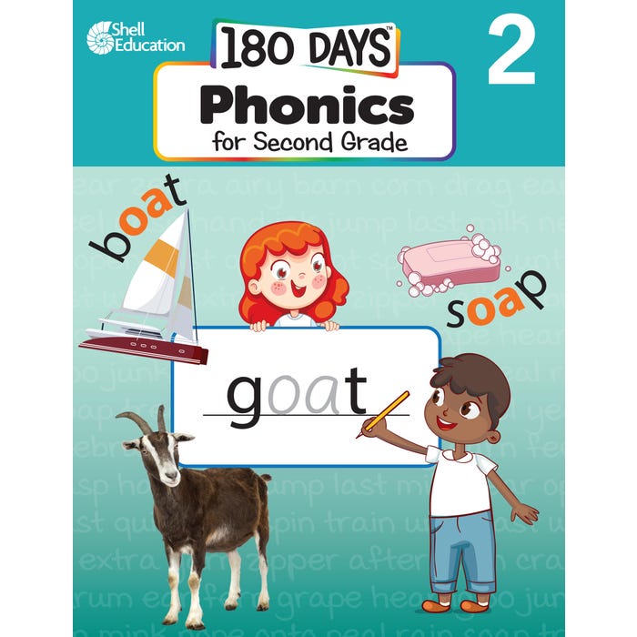 Shell Education 180 Days: Phonics for Second Grade
