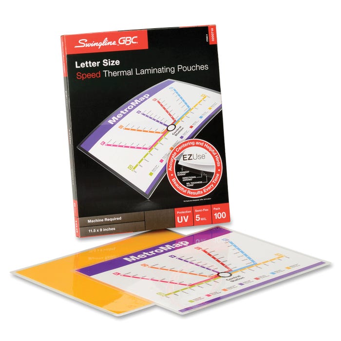 GBC HeatSeal Long Life Laminating Pouch, 9 x 11-1/2 Inch, 5 mil Thickness, Pack of 100