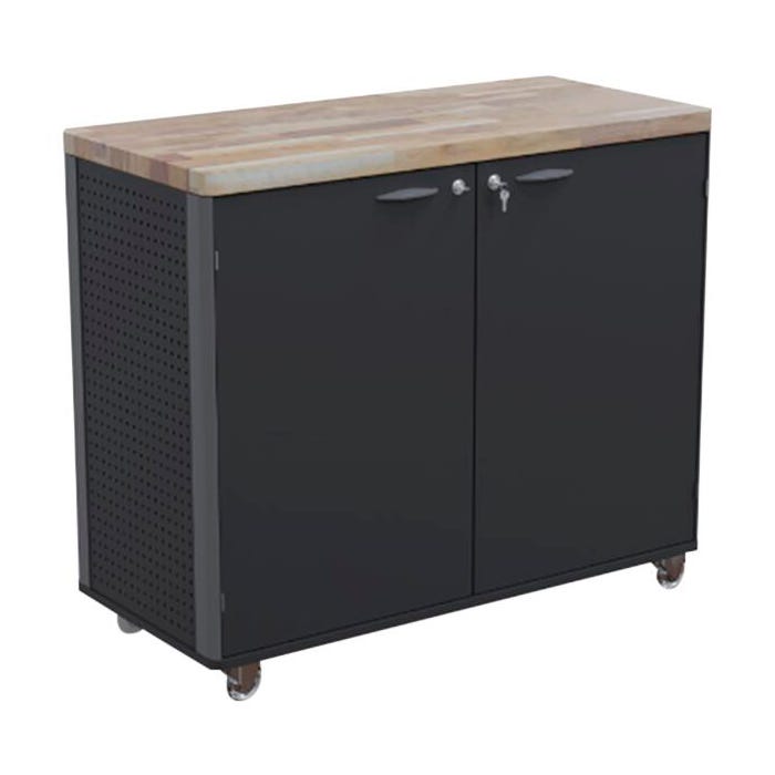 Classroom Select Makerspace Butcher Block, Large, 51-1/4 x 25-1/2 x 40 Inches, Black