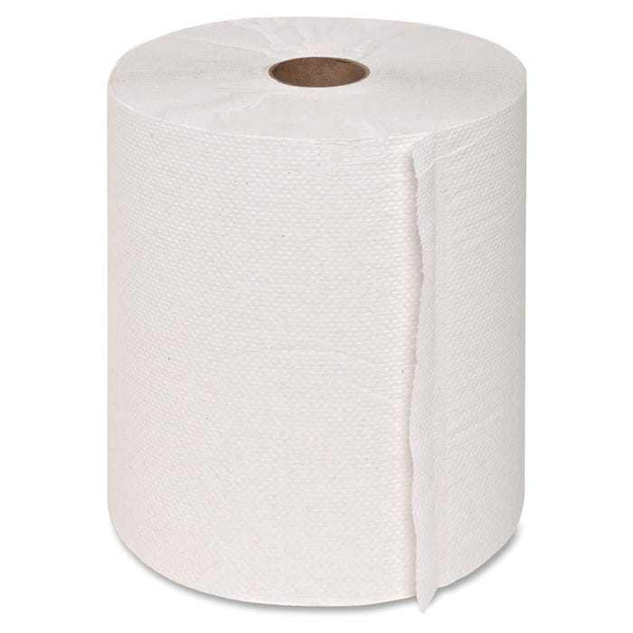 Genuine Joe Hardwound Roll Towel, 800 Feet, Pack of 6