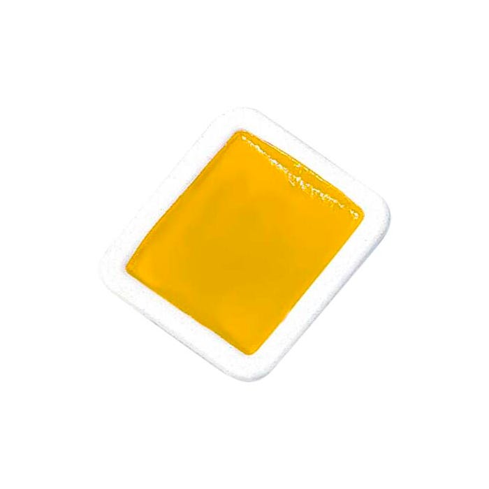 Prang Non-Toxic Semi-Moist Watercolor Paint Refill, Plastic Half Pan, Yellow, 12 Pans