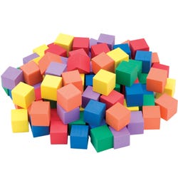 SI Manufacturing Color Foam Cubes, 1 inch, Set of 102
