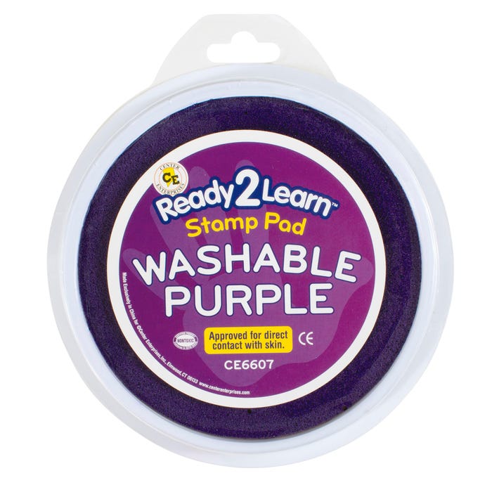 Ready2Learn Jumbo Washable Stamp Pad, 6 Inch Diameter, Purple