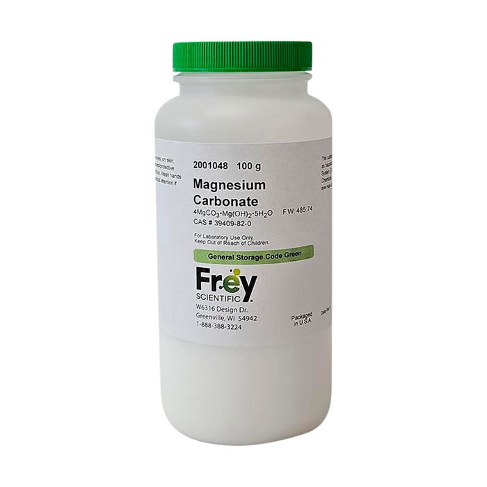 Frey Scientific Magnesium Carbonate, Lab Grade, 100g
