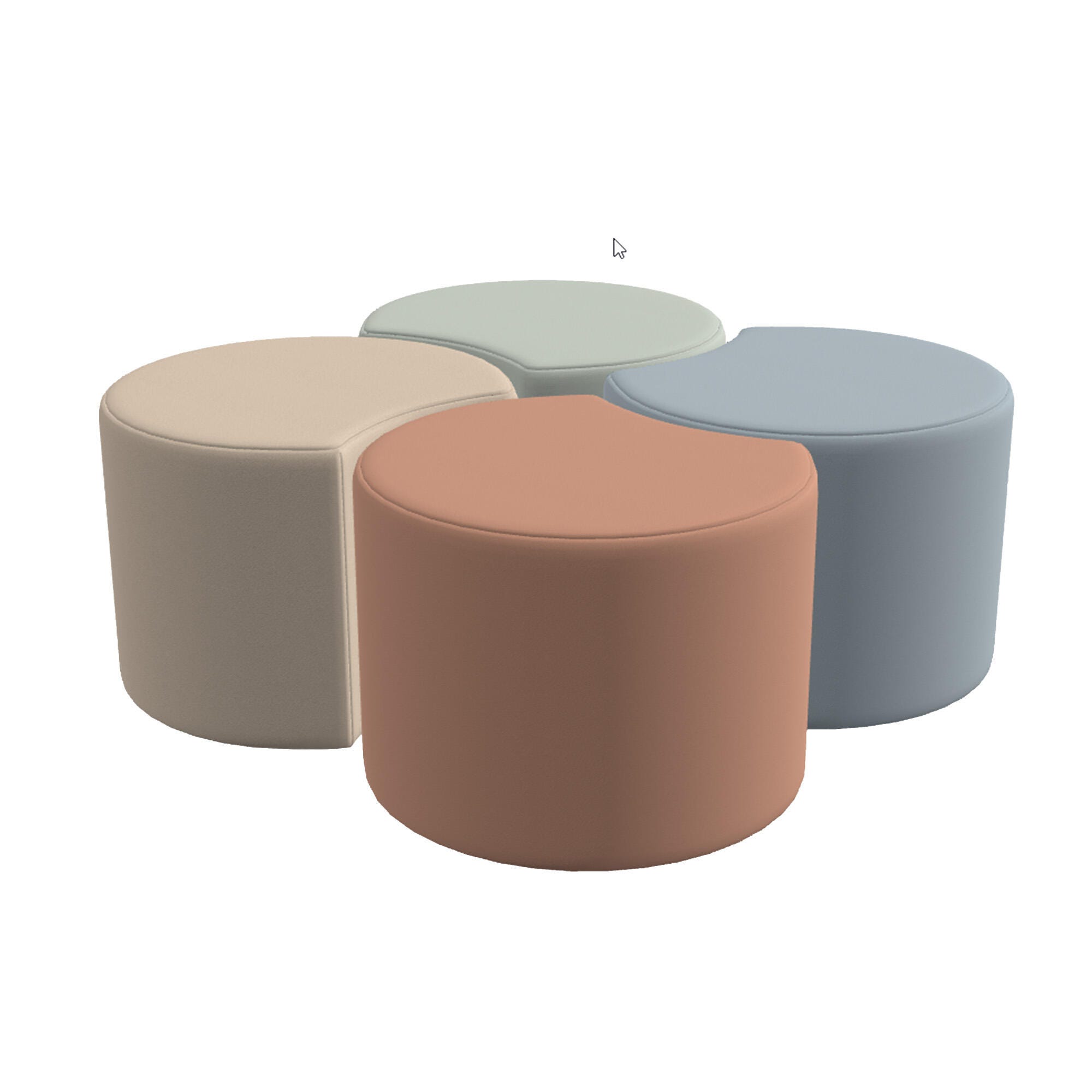Image for Childcraft Crescent Ottoman, Set of 4 from School Specialty