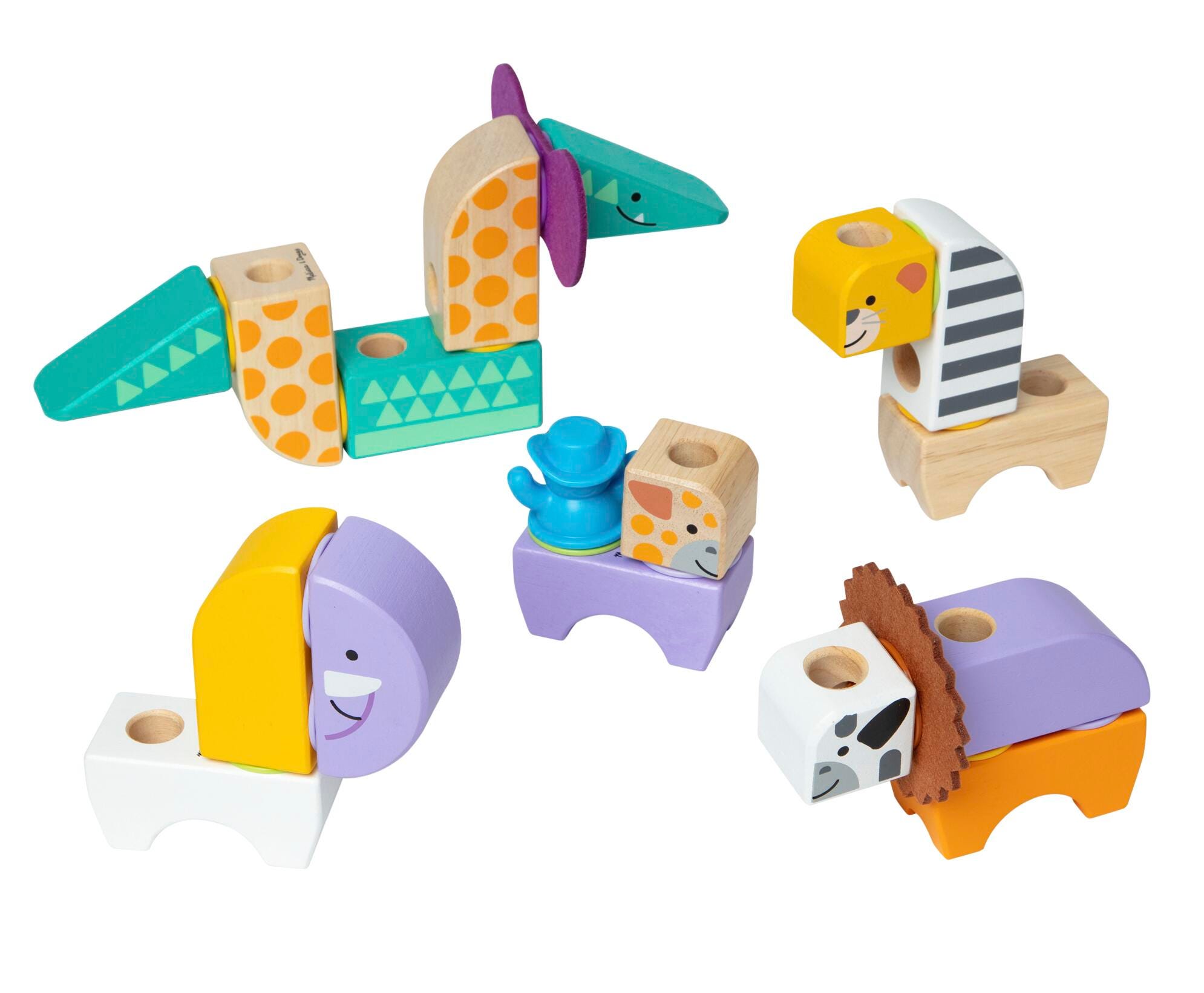 Melissa & Doug Blockables, Safari Animals, 34 Pieces 2152091