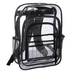 Jumbo Clear See-Through Backpack, Black Trim, Item Number 2003487