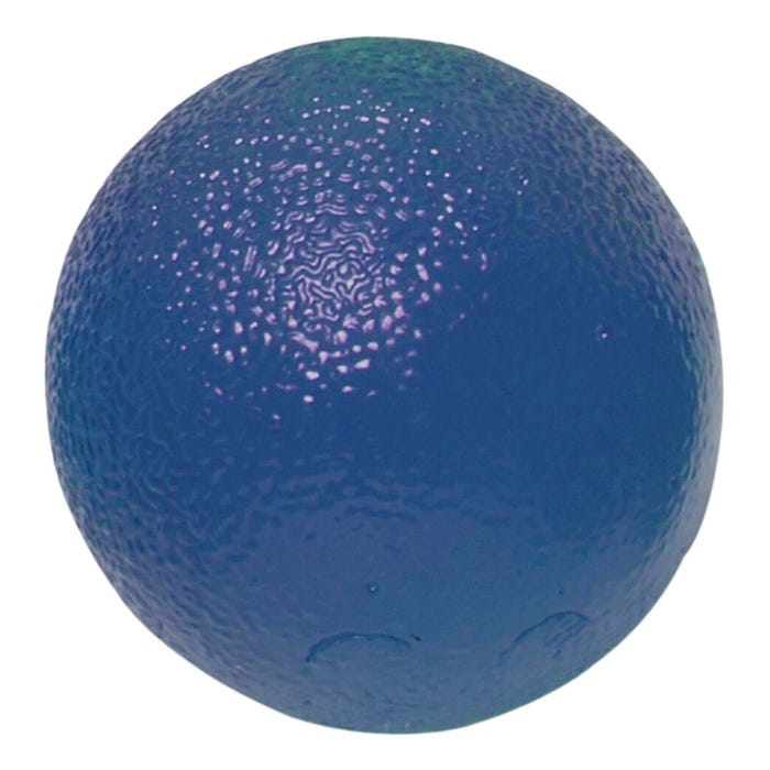 CanDo Gel Squeeze Ball, Standard Circular, Blue, Heavy Resistance