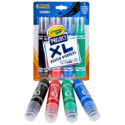 Crayola Project XL Poster Markers, Assorted Classic Colors, Set of 4 2020059
