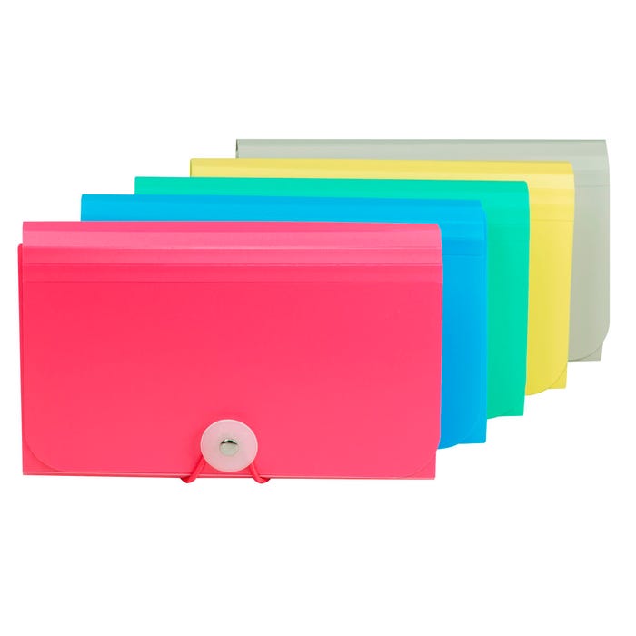 C-Line Expanding File, Coupon Size, 13-Pocket, 1-5/8 Inch Expansion, Assorted Colors