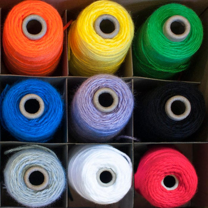 Pepperell Braiding Acrylic Double Weight Yarn Box, 4-Ply, Assorted Colors, Set of 9