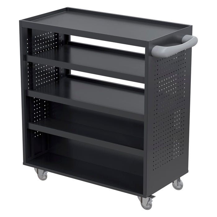 Classroom Select Makerspace Tool Storage Cart, 51-1/4 x 19 x 40 Inches, Black