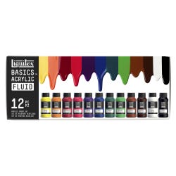 Liquitex Basics Acrylic Fluid - 12 x 118ml Bottle Set Item Number 2131911