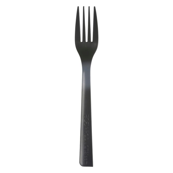 Eco-products Inc Recycled Fork, Polystyrene, Black, Pack of 1000
