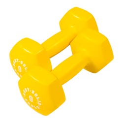Body-Solid Vinyl Dumbbells, 9 Pounds, Yellow 2120847