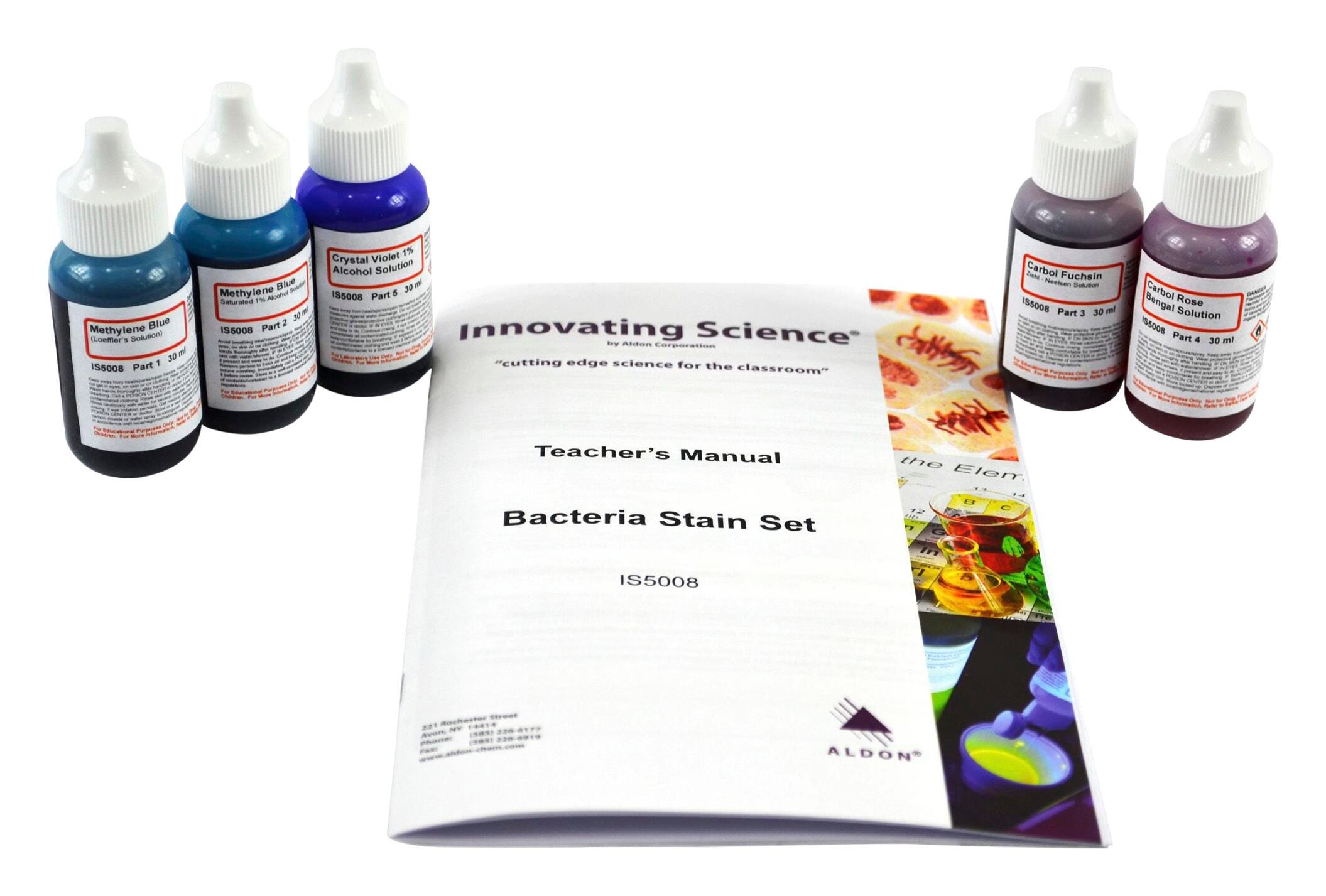 Image for Innovating Science Bacteria Stain Chemicals from School Specialty