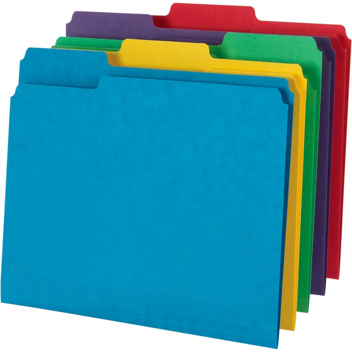 Pendaflex Heavy Duty File Folder, Letter Size, 1/3 Cut Tabs, Assorted Colors, Pack of 50