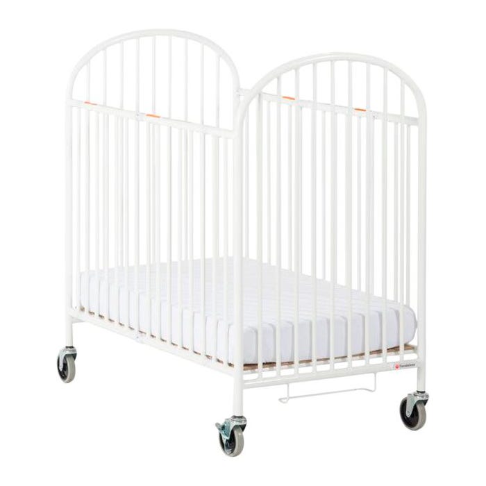 Foundations Pinnacle Steel Folding Compact Crib, Ready to Assemble, 40 x 28 x 43 Inches