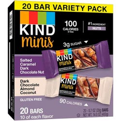 KIND Dark Chocolate Mini Bars Variety, Pack of 20, Item Number 2050454