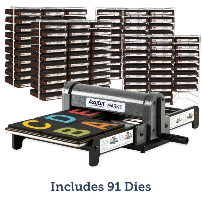 AccuCut MARK 5 Super Starter Die Set, Assorted Shapes and Sizes, Set of 91