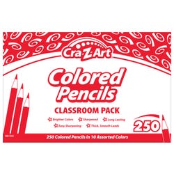 Cra-Z-Art Colored Pencils, Assorted Colors, Classroom Pack of 250, Item 2051507