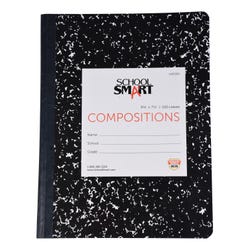 School Smart College Ruled Composition Book, 9-3/4 x 7-1/2 Inches, 100 Sheets 1439309
