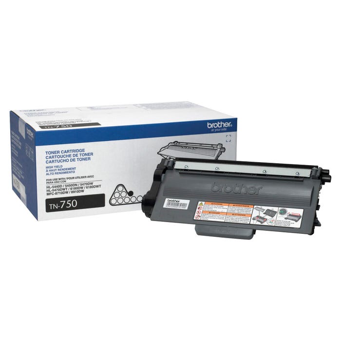 Brother Ink Toner Cartridge, TN750, Black