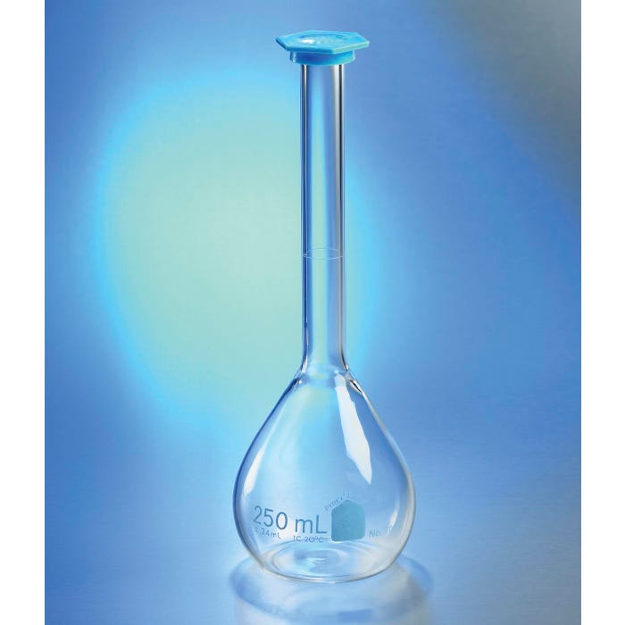 Pyrex Vista Volumetric Flasks with Caps - 25 mL - Pack of 6